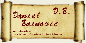Daniel Bainović vizit kartica